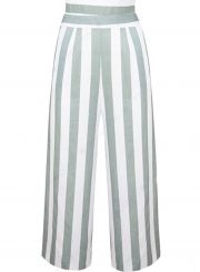 Fashion Casual Striped Sleeveless Straight Wide Leg Jumpsuits