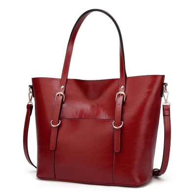 Solid Concise Vintage Handle Satchel Shoulder Bag Cross-body Bag zecalaba.com