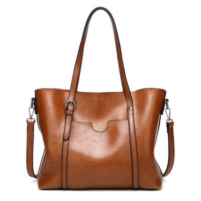 Solid Handle Satchel Handbag Women Shoulder Bag Messenger Tote Bag zecalaba.com