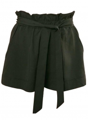 Fashion Ruffle Belt Wide Leg Shorts