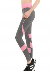 Fashion Sexy Printed Color Blocked Heart Shape Yoga Leggings