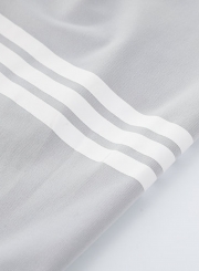 Fashion Slim Striped Color Blocked Sports Leggings