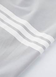 Fashion Slim Striped Color Blocked Sports Leggings