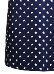 Summer Casual Stars Print Patriotic Women Tee Dress