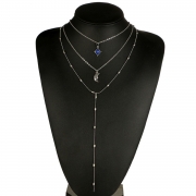 Fashion Vintage Alloy Multilayers Clavicle Pendant Necklace