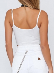 Summer Fashion Sexy Slim Spaghetti Strap Sleeveless Crop Top