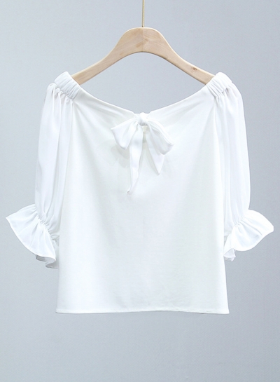 Summer Fashion Sexy Off The Shoulder Lantern Sleeve Solid Women Blouse zecalaba.com