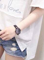 Summer Casual Letters Printed Short Sleeve Round Neck Loose Tee