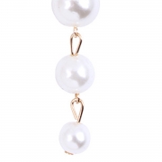 Fashion Alloy Six Pearls Tassel Drop Earrings