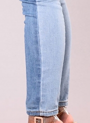 Casual Retro Washed Splice Stretch Skinny High Waist Pencil Jeans