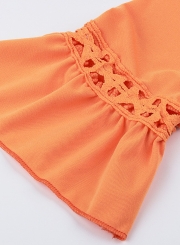 Orange Loose Mini Dress