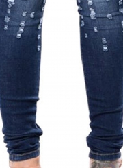 Casual Destroyed Distressed High Waist Sim Fit Skinny Stretchy Jeans